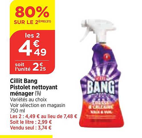 cillit bang pistolet nettoyant ménager