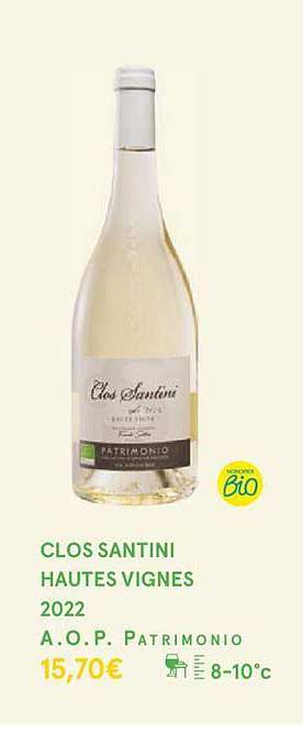 clos santini hautes vignes 2022 a.o.p. patrimonio