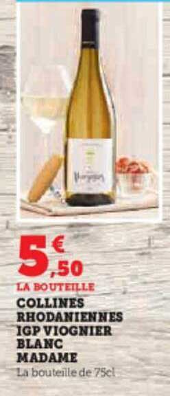 collines rhodaniennes igp viognier blanc madame