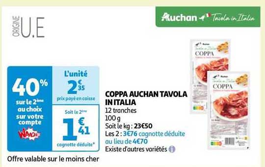 Coppa Auchan Tavola In Italia
