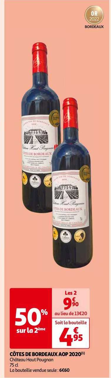 Côtes De Bordeaux Aop 2020 Château Haut Pougnan