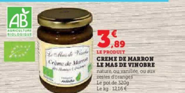 crème de marron le mas de vinobre