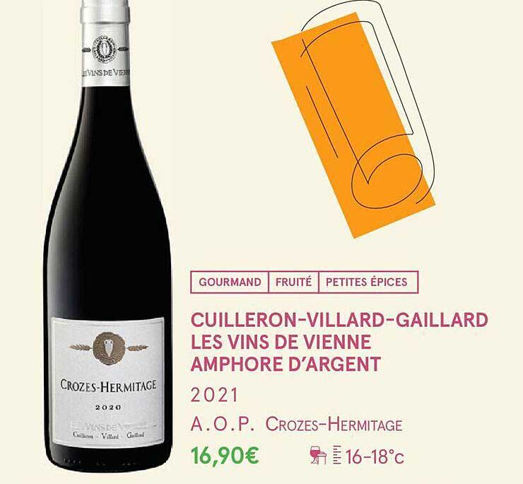 cuilleron-villard-gaillard les vins de vienne amphore d'argent 2021 a.o.p. crozes-hermitage