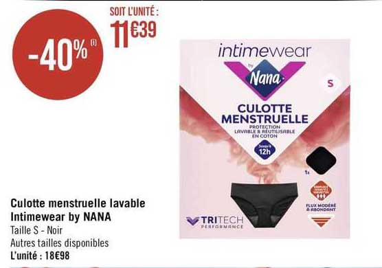 culotte menstruelle lavable intimewear by nana