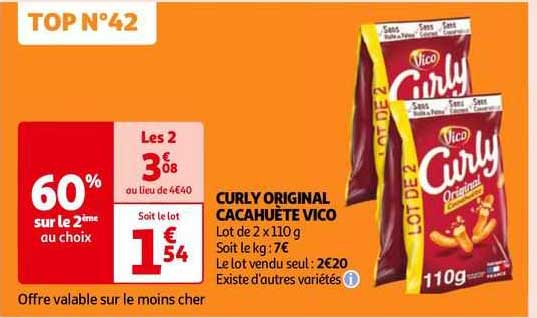 Curly Original Cacahuète Vico