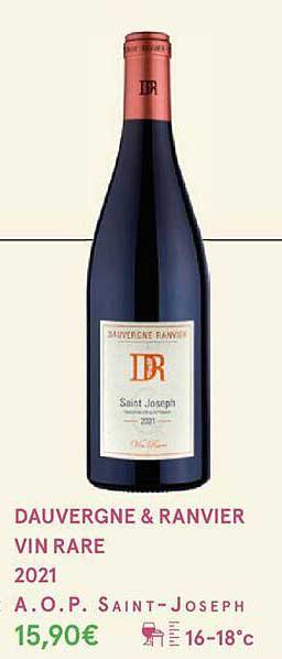 dauvergne & ranvier vin rare 2021 a.o.p. saint-joseph