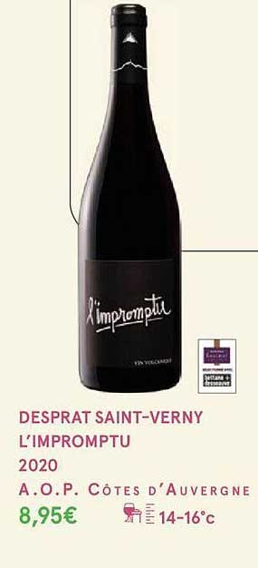desprat saint-verny l'impromptu 2020 a.o.p. côtes d'auvergne