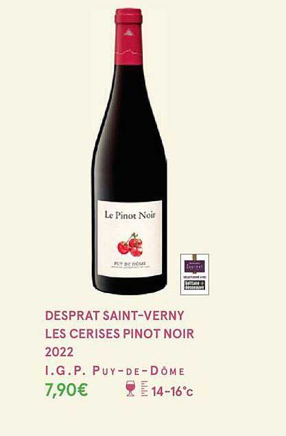 desprat saint-verny les cerises pinot noir 2022 i.g.p. puy-de-dôme