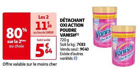 détachant oxi action poudre vanish
