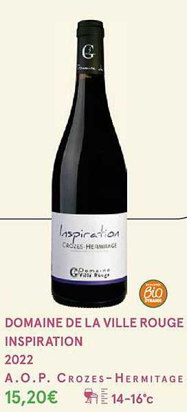 domaine de la ville rouge inspiration 2022 a.o.p. crozes-hermitage
