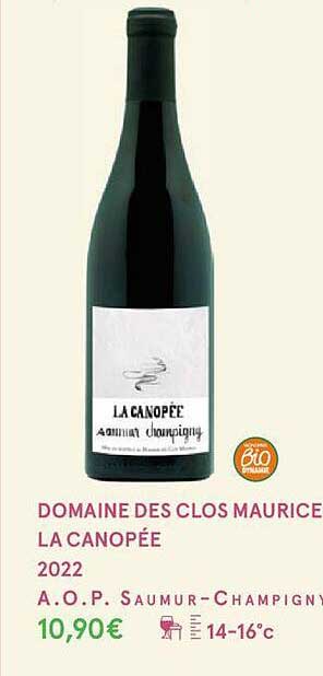 domaine des clos maurice la canopée 2022 a.o.p. saumur-champigny