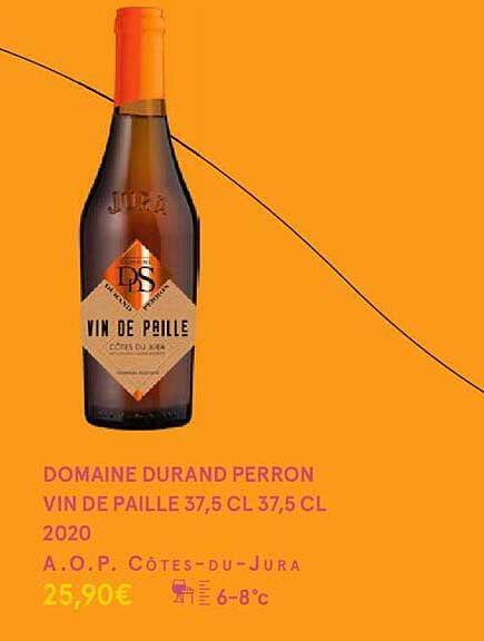 domaine durand perron vin de paille 37,5 cl 2020 a.o.p. côtes-du-jura