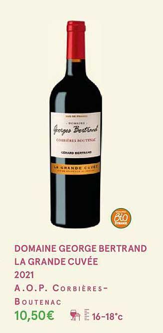 domaine george bertrand la grande cuvée 2021 a.o.p. corbières-boutenac