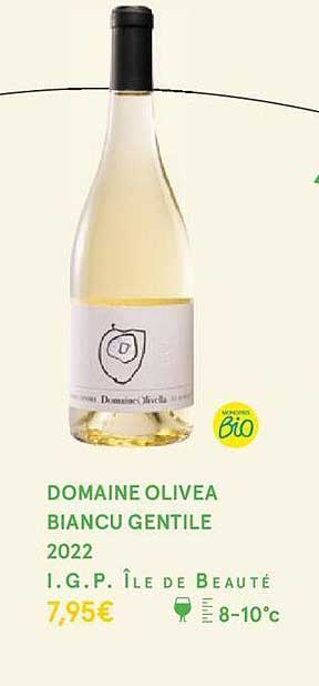 domaine olivea biancu gentile 2022 i.g.p. île de beauté