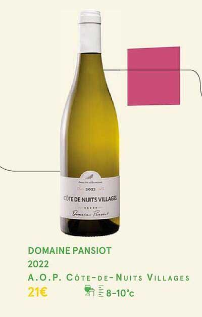 domaine pansiot 2022 a.o.p. côte-de-nuits villages