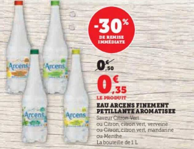 eau arcens finement pétillante aromatisée