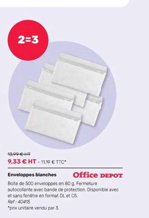 Enveloppes Blanches Office Depot