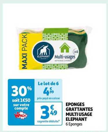 éponges grattantes multi usage éléphant