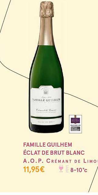 famille guilhem éclat de brut blanc a.o.p. crémant de limou