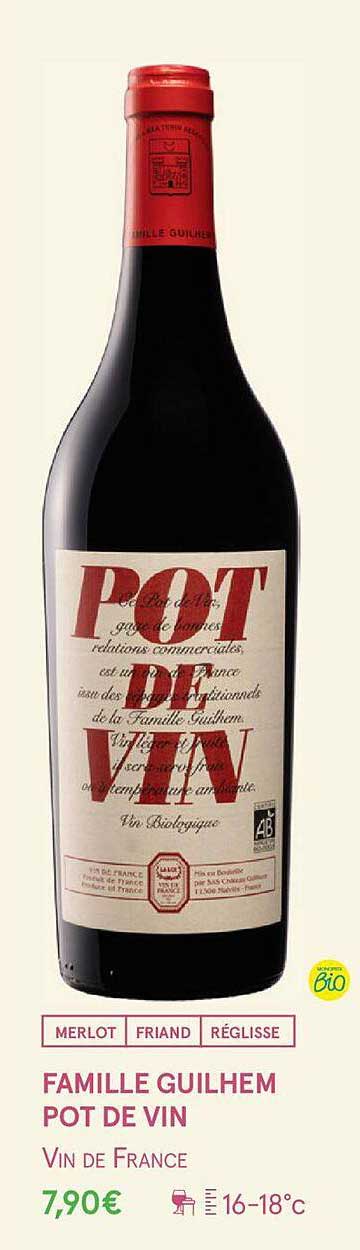 famille guilhem pot de vin