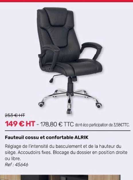 fauteuil cossu et confortable alrik
