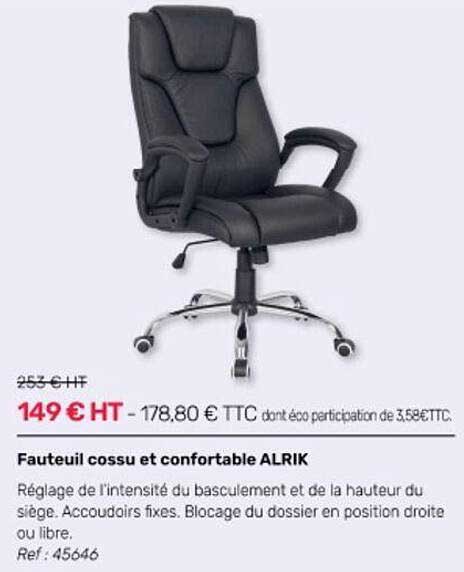 fauteuil cossu et confortable alrik