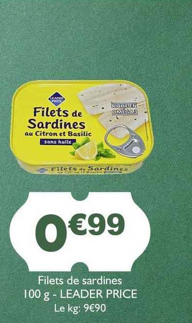 filets de sardines - leader price