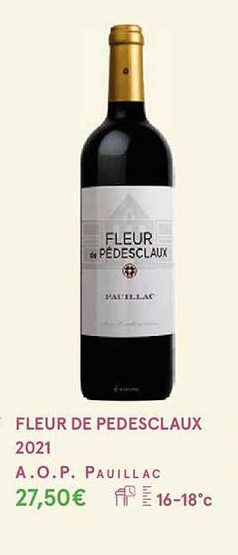 fleur de pedesclaux 2021 a.o.p. pauillac