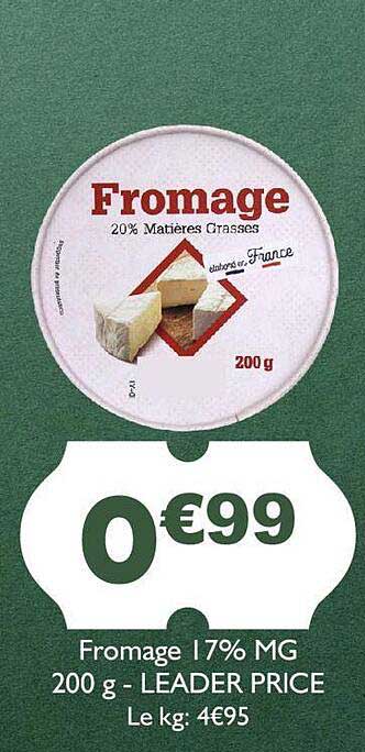 fromage 17% mg - leader price