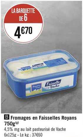 fromages en faisselles royans 750g