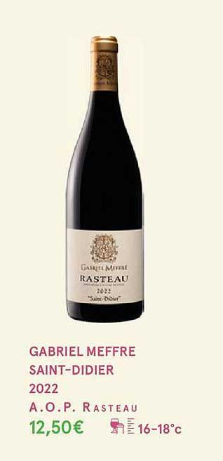 gabriel meffre saint-didier 2022 a.o.p. rasteau