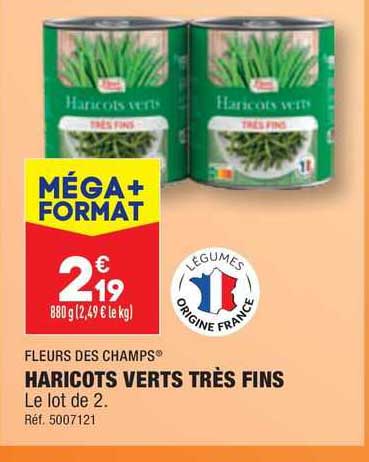 Haricots Verts Très Fins Fleurs Des Champs