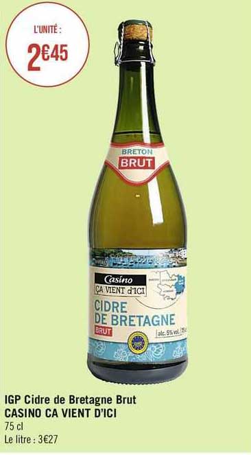 igp cidre de bretagne brut casino ça vient d'ici