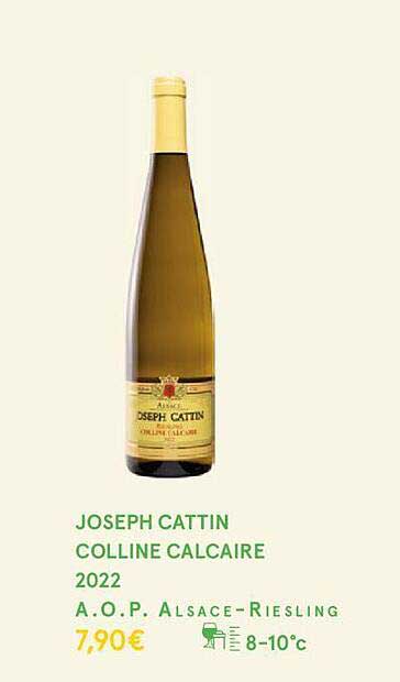 joseph cattin colline calcaire 2022 a.o.p. alsace-riesling