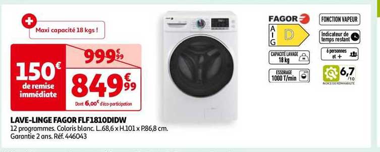 lave-linge fagor flf1810didw