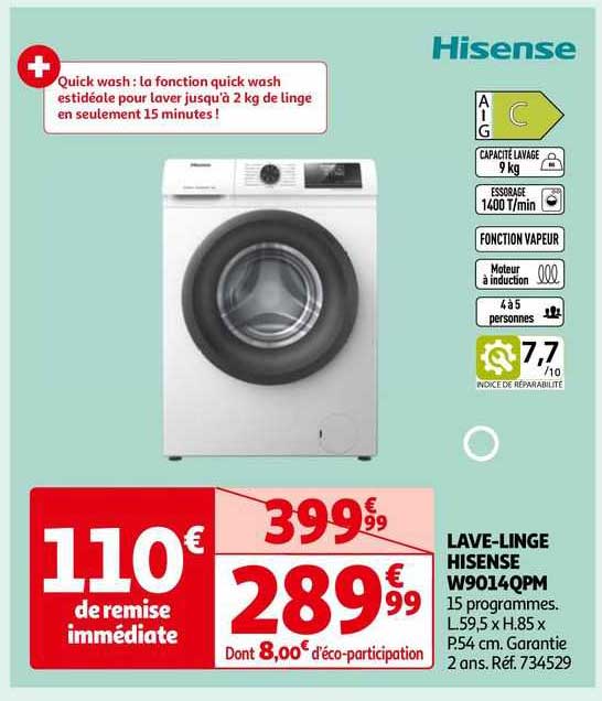 lave-linge hisense w9014qpm