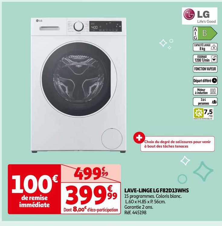 lave-linge lg f82d13whs