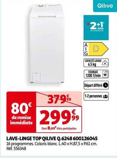 lave-linge top qilive q.6248 600126045