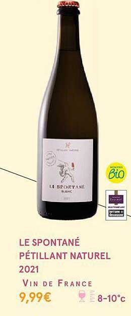 Le Spontané Pétillant Naturel 2021 Vin De France