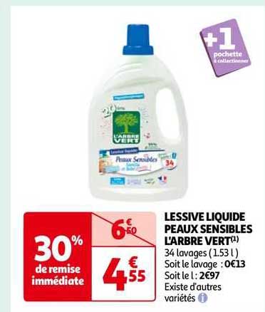 lessive liquide peaux sensibles l'arbre vert