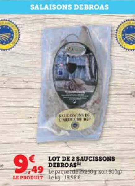 Lot De 2 Saucissons Debroas