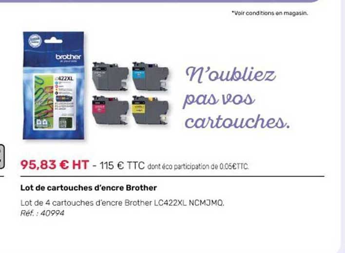 lot de cartouches d'encre brother