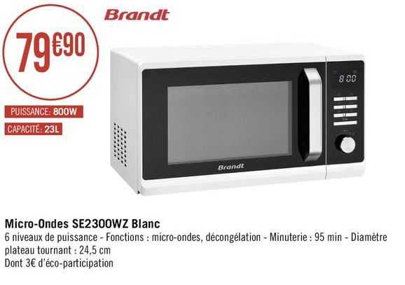 micro-ondes se2300wz blanc brandt