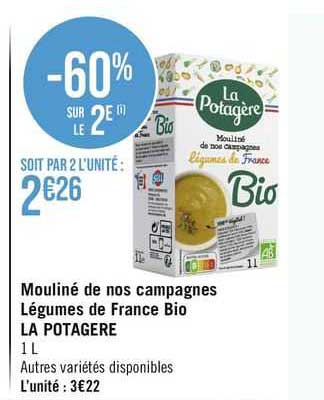 mouliné de nos campagnes légumes de france bio la potagère