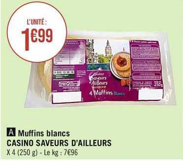 muffins blanc casino saveurs d'ailleurs