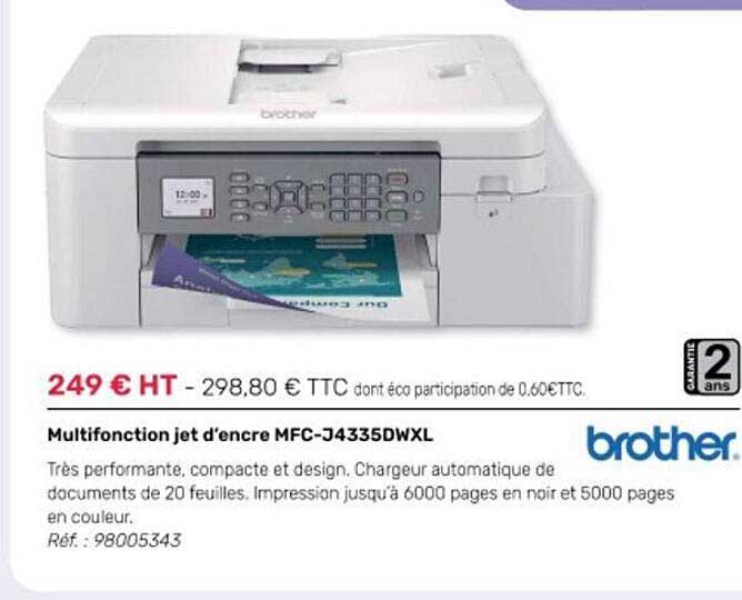 multifonction jet d'encre mfc-j4335dwxl brother