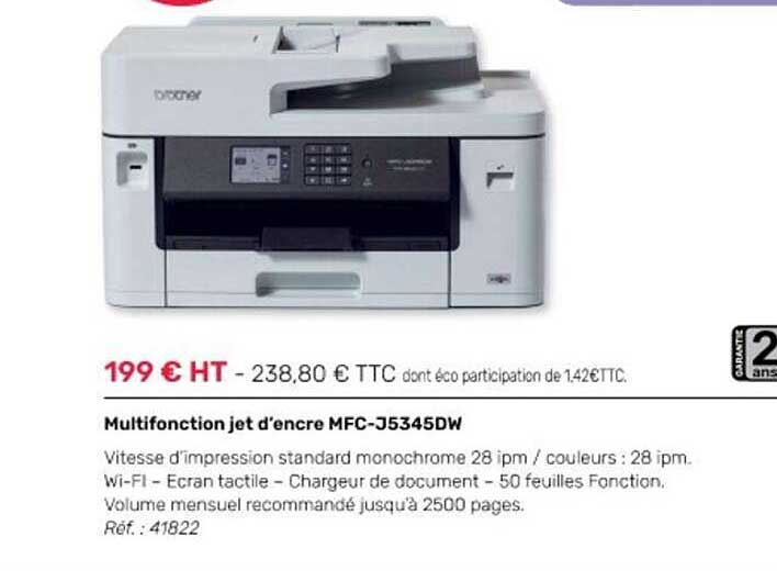 multifonction jet d'encre mfc-j5345dw