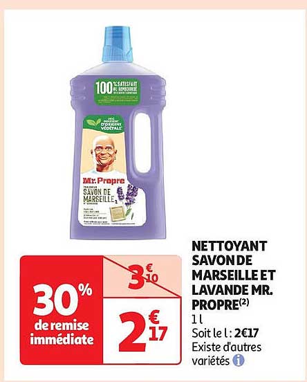 nettoyant savon de marseille et lavande mr propre