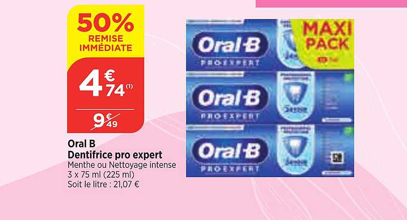 oral b dentifrice pro expert