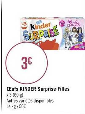œufs Kinder Surprise Filles